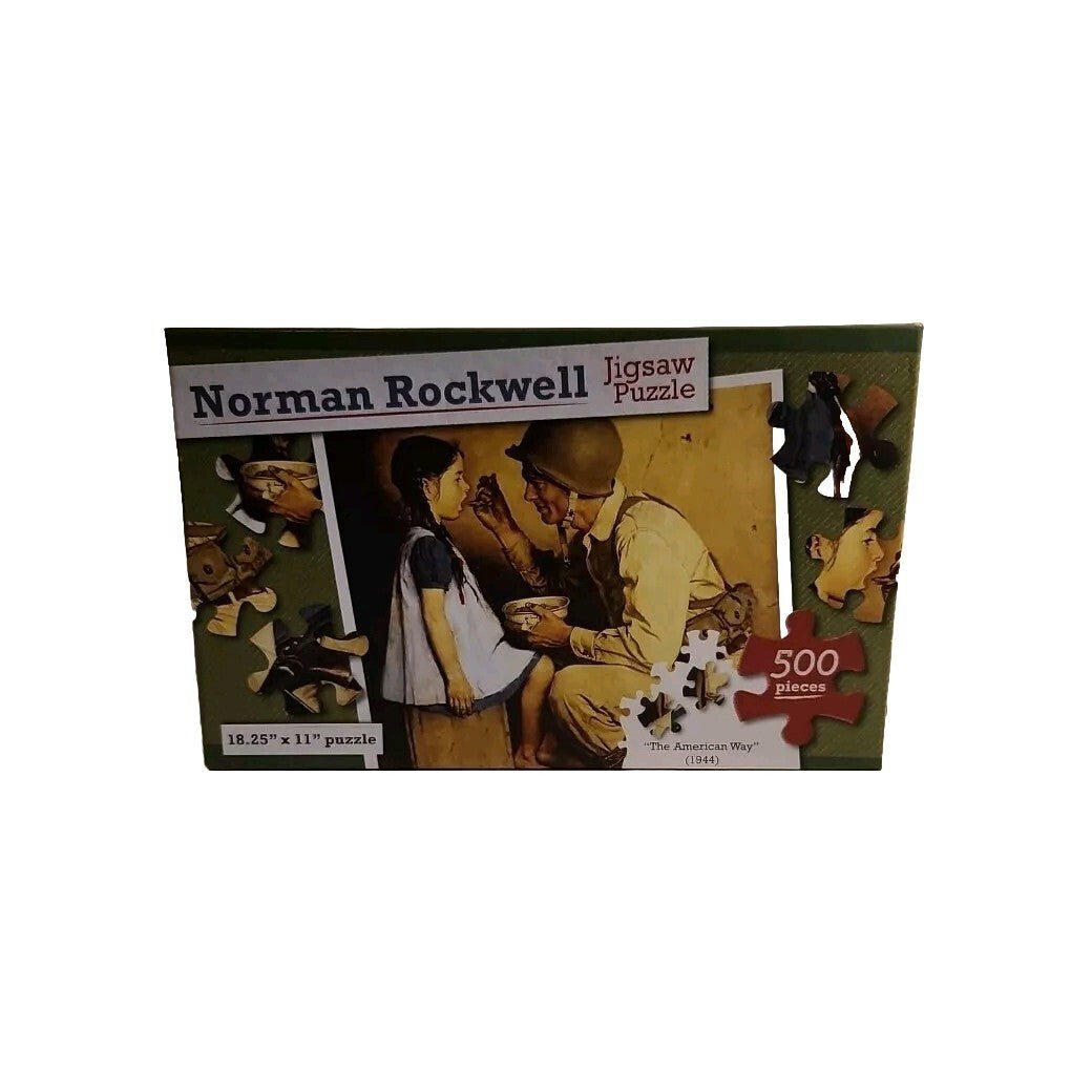 New Norman Rockwell “The American Way” (1944) 500 Piece Jigsaw Puzzle. War Hero - Darktower Media