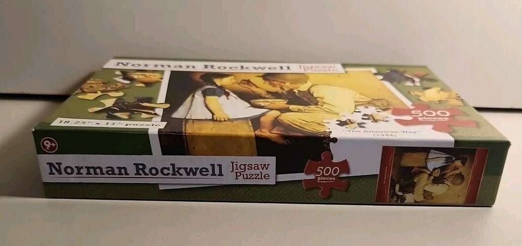 New Norman Rockwell “The American Way” (1944) 500 Piece Jigsaw Puzzle. War Hero - Darktower Media