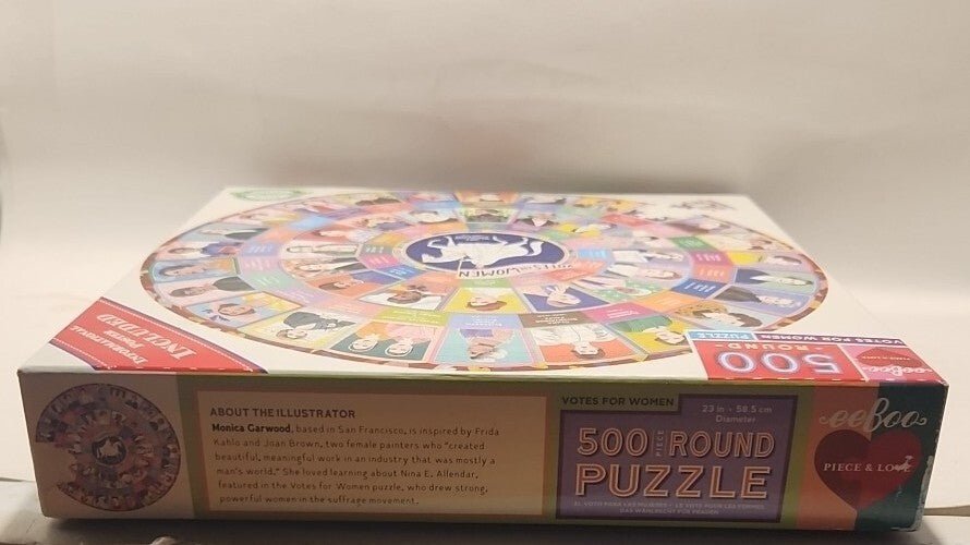 New Votes for Women 500 pcs Round eeBoo Jigsaw Puzzle Suffrage Movement History - Darktower Media