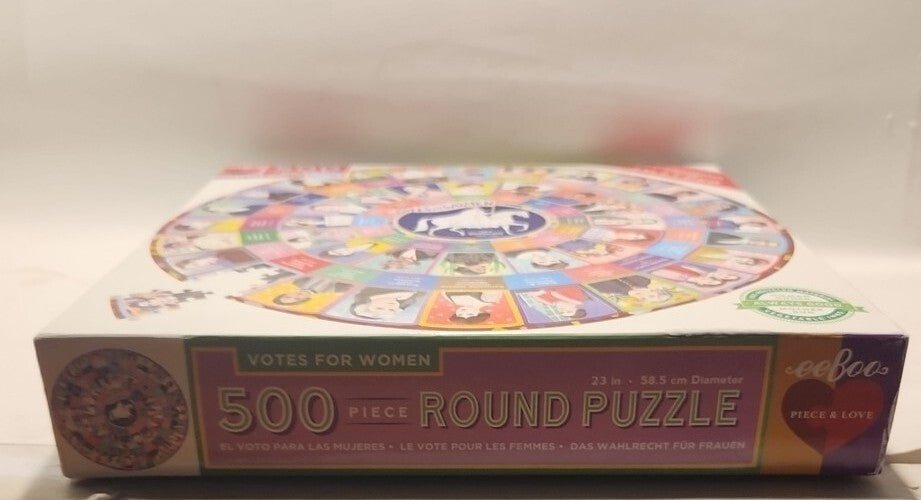 New Votes for Women 500 pcs Round eeBoo Jigsaw Puzzle Suffrage Movement History - Darktower Media