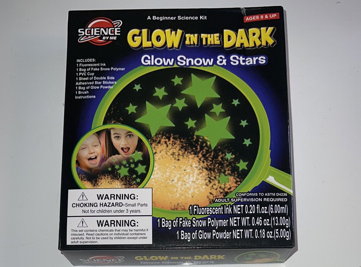 NIB GLOW IN THE DARK GLOW Glow Snow & Stars KID FRIENDLY SCIENCE FUN! Science - Darktower Media