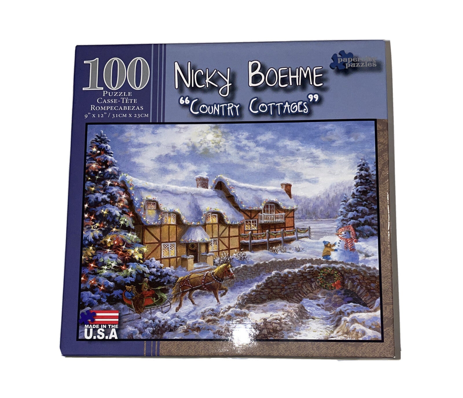 Nicky Boehme Country Cottages 100 Piece Puzzle New In Box - Darktower Media