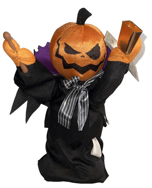 NWT Gemmy Dancing Pumpkin Reaper Dances and sings and plays cowbell h010 - Darktower Media