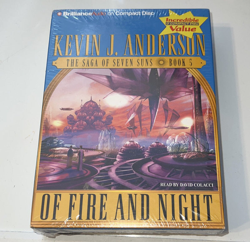 Of Fire and Night:The Saga of Seven Suns - Book 5 2006 Audiobook, CD) NEW Abridged - Darktower Media