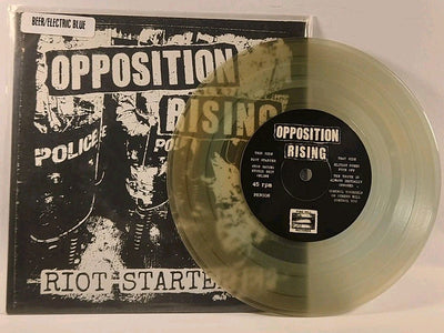 Opposition Rising Riot Starter EP Beer/Electric Blue Colored 7" Vinyl Rec R45 16