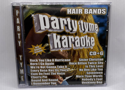 Party Tyme Karaoke: Hair Bands by Various Artists (CD, 2010) USA Near Mint