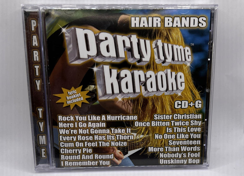 Party Tyme Karaoke: Hair Bands by Various Artists (CD, 2010) USA Near Mint - Darktower Media