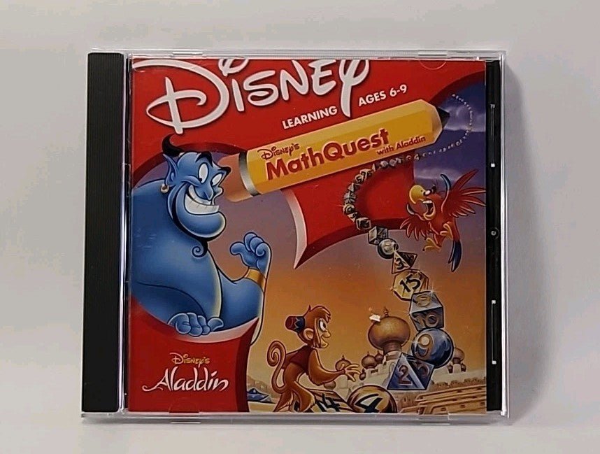 PC - CD ROM (1997) - Disney's Aladdin: MathQuest JC w1 4357 - Darktower Media