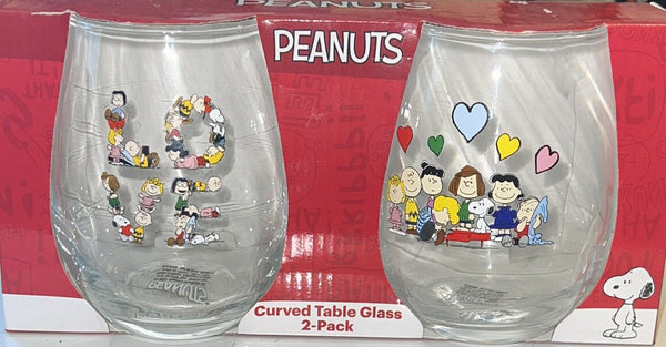 Peanuts Snoopy Valentine's Day Curved Table Glass Nib - Darktower Media