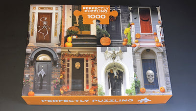 Perfectly Puzzling Halloween Doors 1000 Piece Puzzle - NEW With Poster