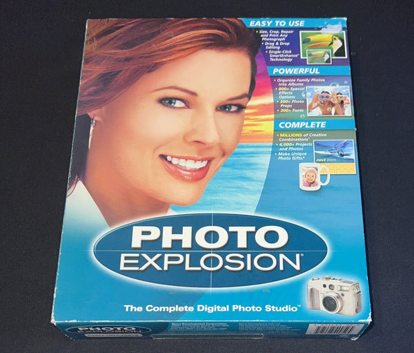 Photo Explosion Digital Photo Studio Software CD Photo Editing Big Box 2002 PC - Darktower Media