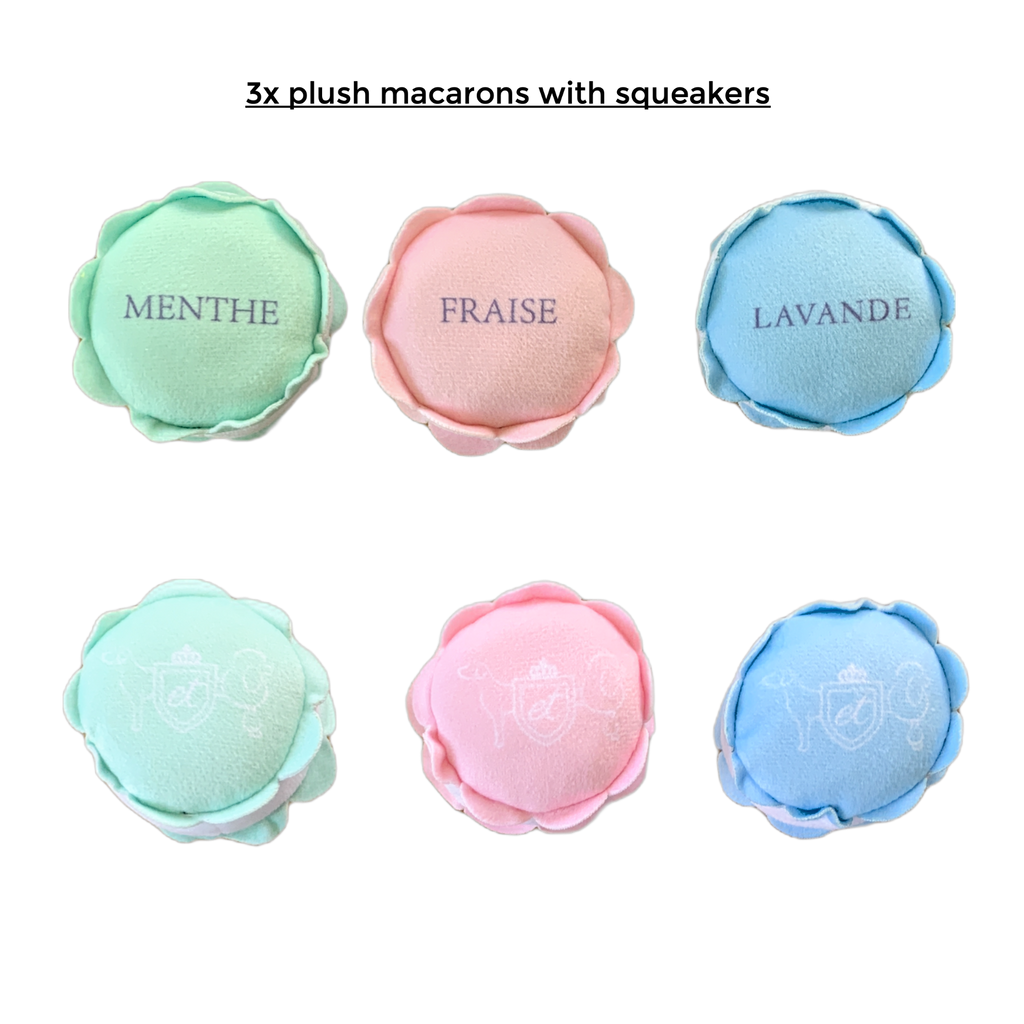 Plush Macaron Squeaky Dog Toy - Darktower Media