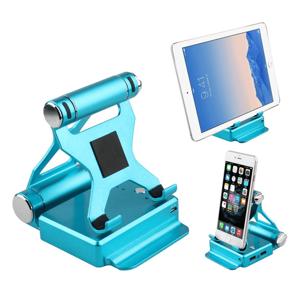 Podium Style Stand With Extended Battery Up To 200% For iPad, iPhone And Other Smart Gadgets - Darktower Media