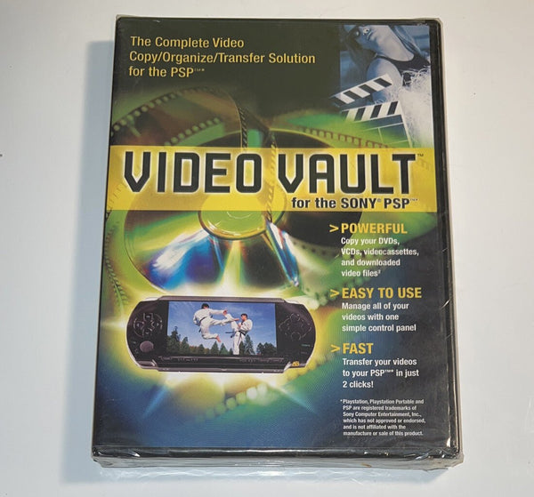 PSP Video Vault *SEALED* RIP movies to your PSP - Darktower Media