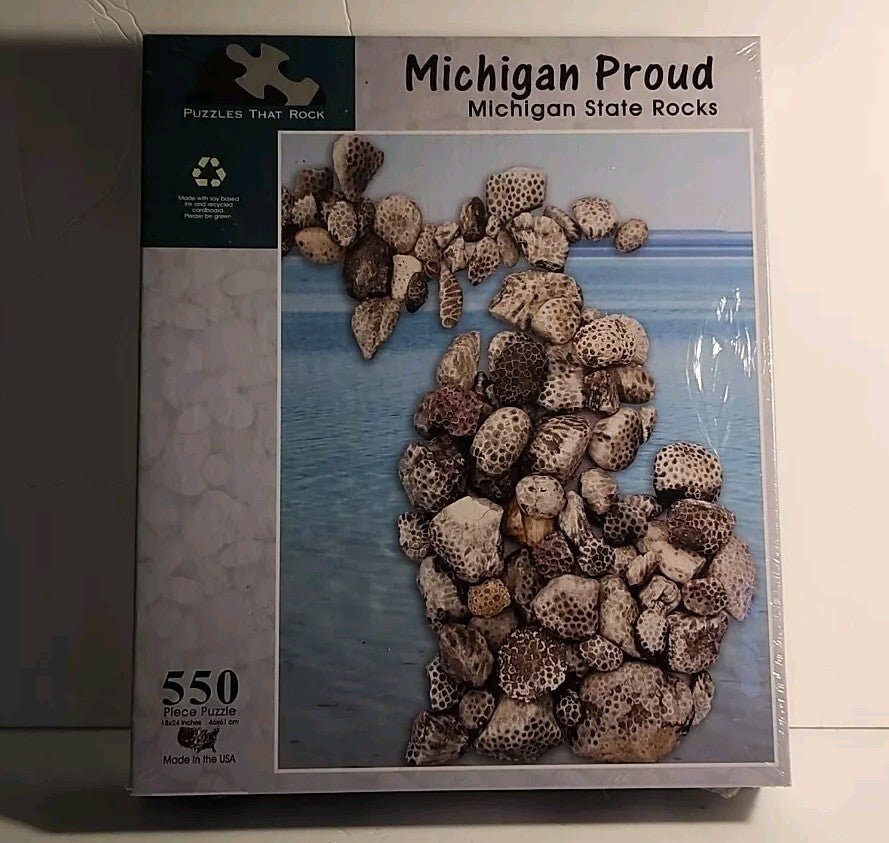 Puzzles that Rock Michigan Proud Michigan State Rocks 500 Piece Puzzle - Darktower Media