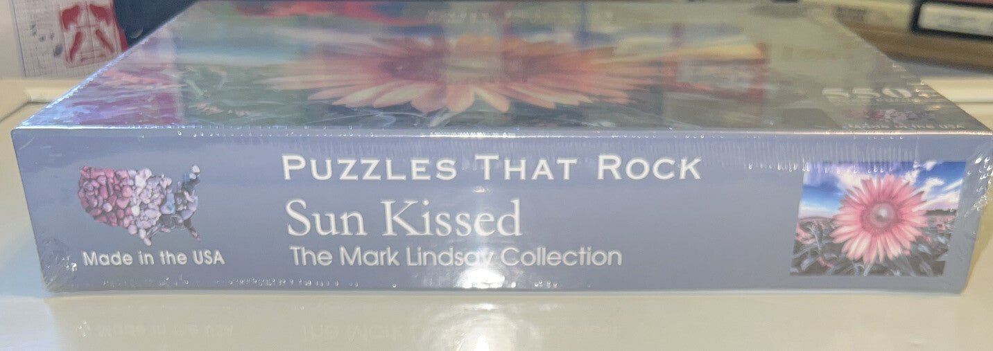 Puzzles That Rock Sun Kissed 550pc 18x24 Sunflower Mark Lindsay Collection USA - Darktower Media