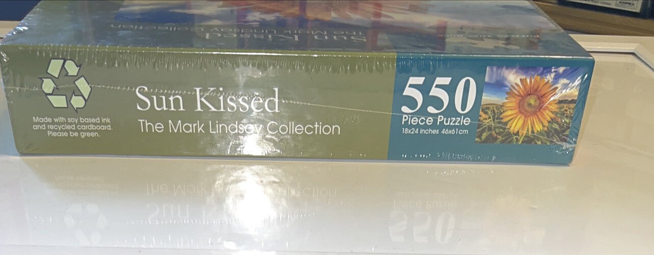 Puzzles That Rock Sun Kissed 550pc 18x24 Sunflower Mark Lindsay Collection USA - Darktower Media
