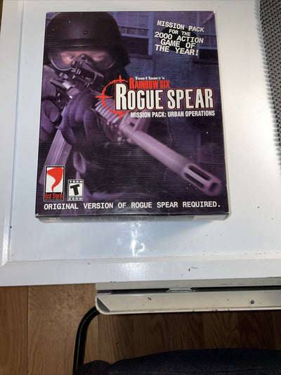 Rainbow Six Rogue Spear PC Mission Pack  Urban Operations big box, Cd & Manual