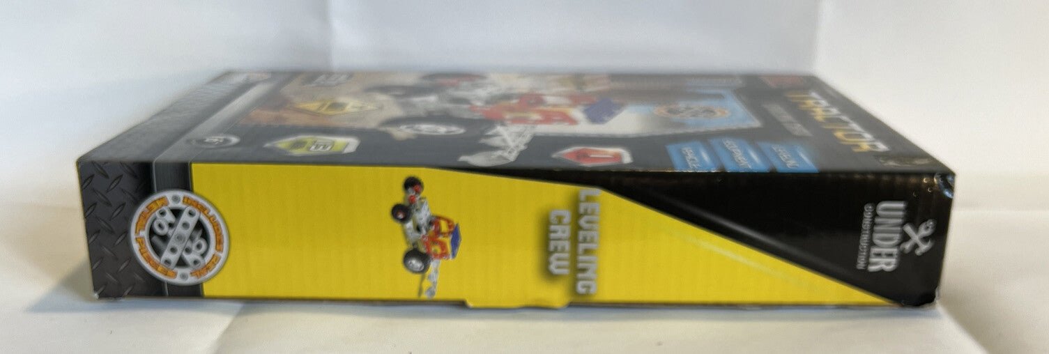Rare METAL TECH BOX TRACTOR Leveling CREW CONSTRUCTION Toy NEW Sealed 113 Pieces - Darktower Media