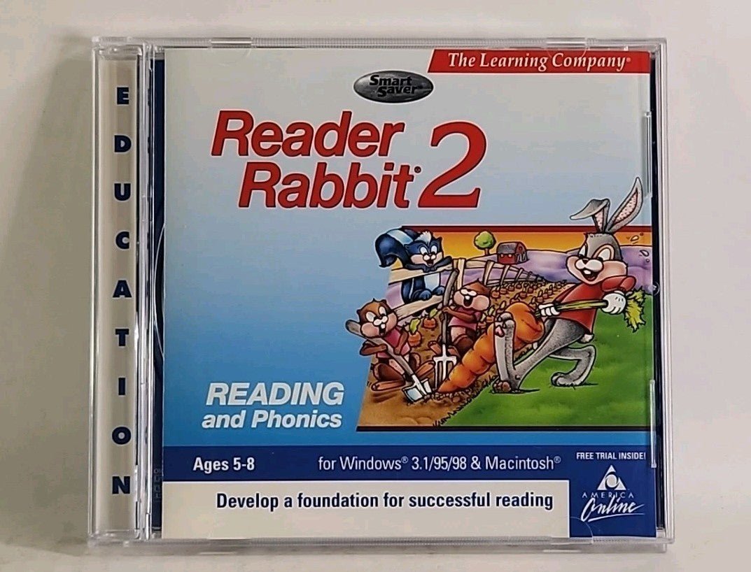 Reader Rabbit 2 CD - ROM (1997) Win/ MAC The Learning Company Ages 5 - 8 w1 4136 - Darktower Media