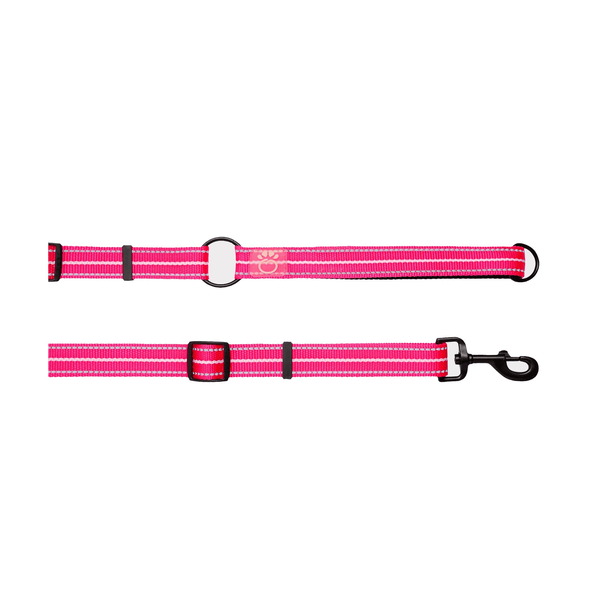 Reflective Leash - EEZY - 6 - Neon Pink - Darktower Media