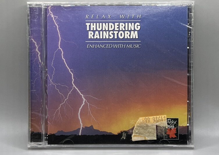 Relax With Thundering Rainstorm CD 1997 Enhanced With Music NEW SEALED - Darktower Media