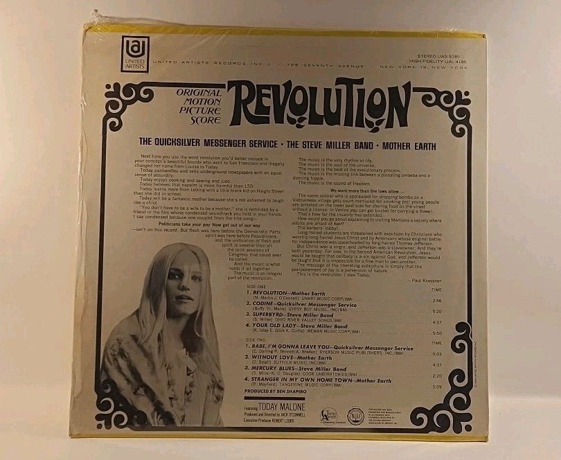 "Revolution" Original Motion Picture 1968 Vinyl LP USA Sealed Torn Shrink r115 - Darktower Media