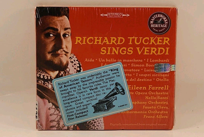 Richard Tucker Sings Verdi [Audio CD] Richard Tucker Sony Holland r1s10 1125 - Darktower Media