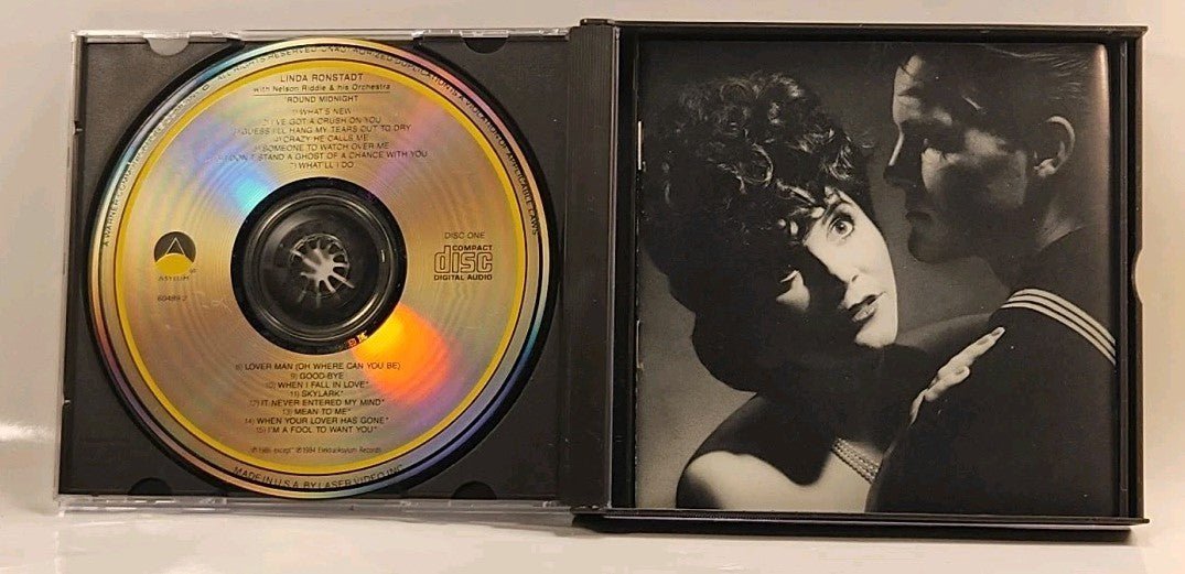 'Round Midnight - Linda Ronstadt 2 CDs 32 Tracks 1986 Nelson Riddle USA w1s2 1985 - Darktower Media