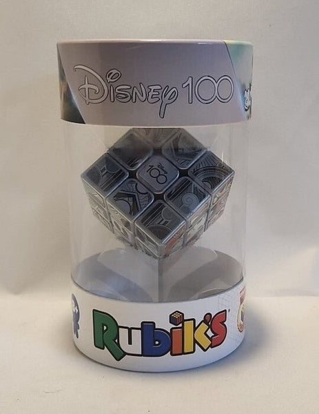 Rubik's Cube Disney 100th anniversary Metallic Platinum 3x3 Cube NEW - Darktower Media
