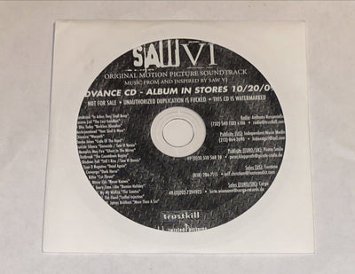 Saw VI [OST] by Various Artists (CD, 2009, Trustkill) Promo Advance Heavy Metal
