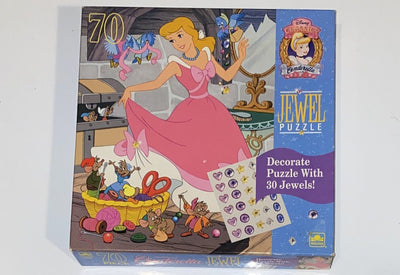 Sealed Vintage Walt Disney’s Cinderella Children’s Kids Jigsaw Jewel Puzzle New