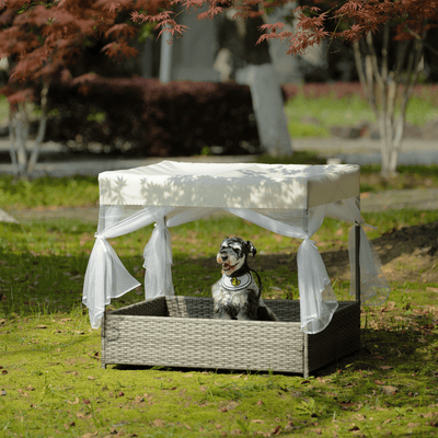 Seasonal PE Wicker Outdoor Pet Bed and Patio Furniture