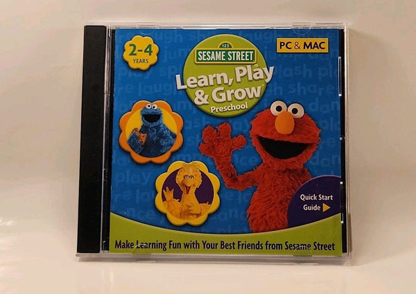 Sesame Street: Learn, Play & Grow Preschool PC MAC CD Win Xp/Vista r1s10 1041 - Darktower Media