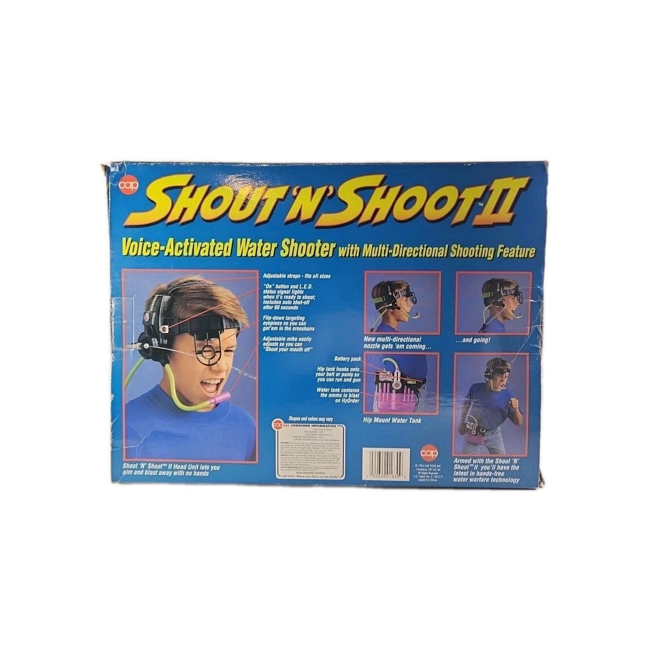 Shout 'N Shoot Water Gun VOICE CONTROLLED '93 vtg CAP Toys EUC T300 - Darktower Media