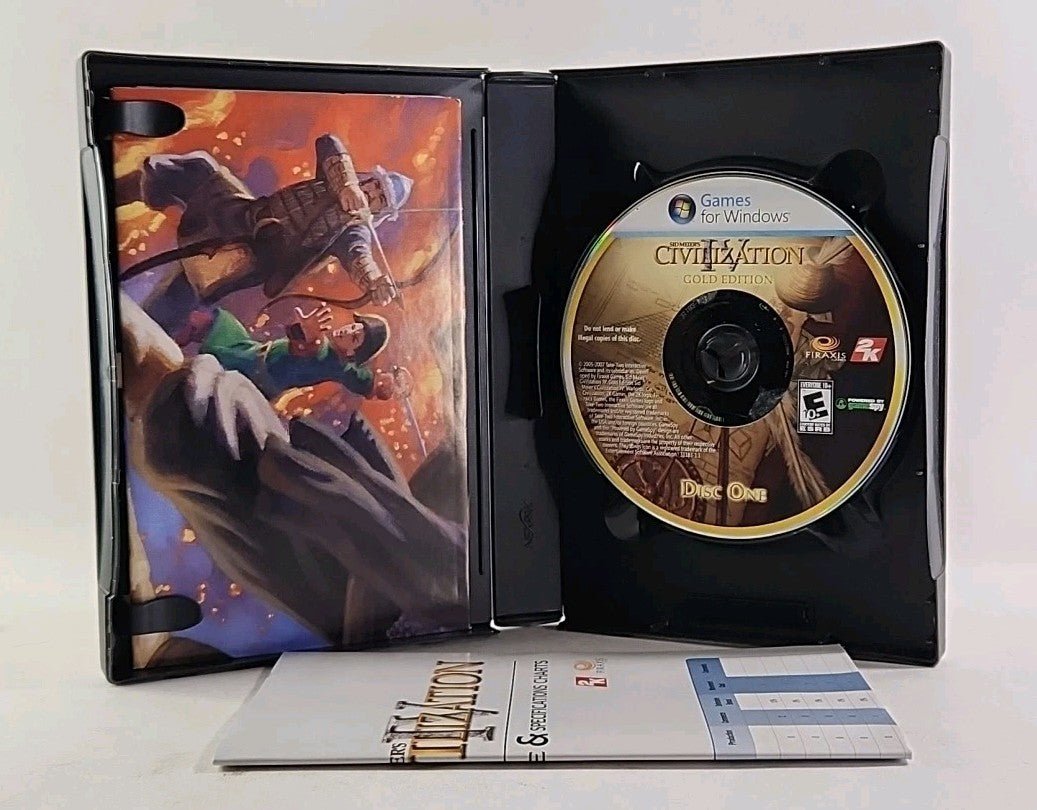 Sid Meier's Civilization IV: Gold Ed. PC CD 2007 Win Vista 4 - discs/Poster w14388 - Darktower Media