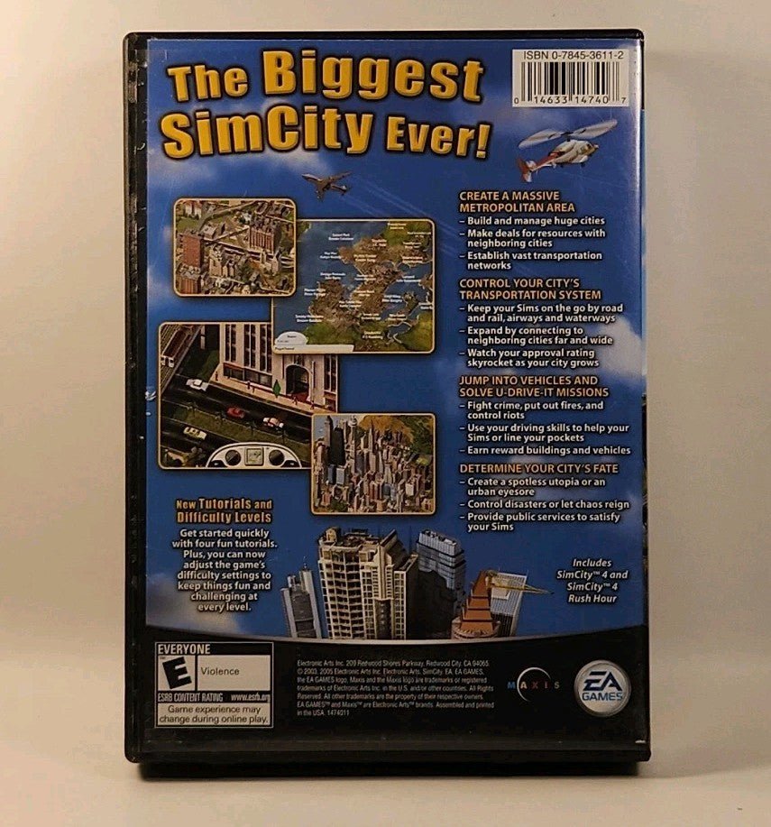 Sim City 4 Deluxe Edition PC - 2 CD - ROM Complete with manual/code w1s3 3020 - Darktower Media