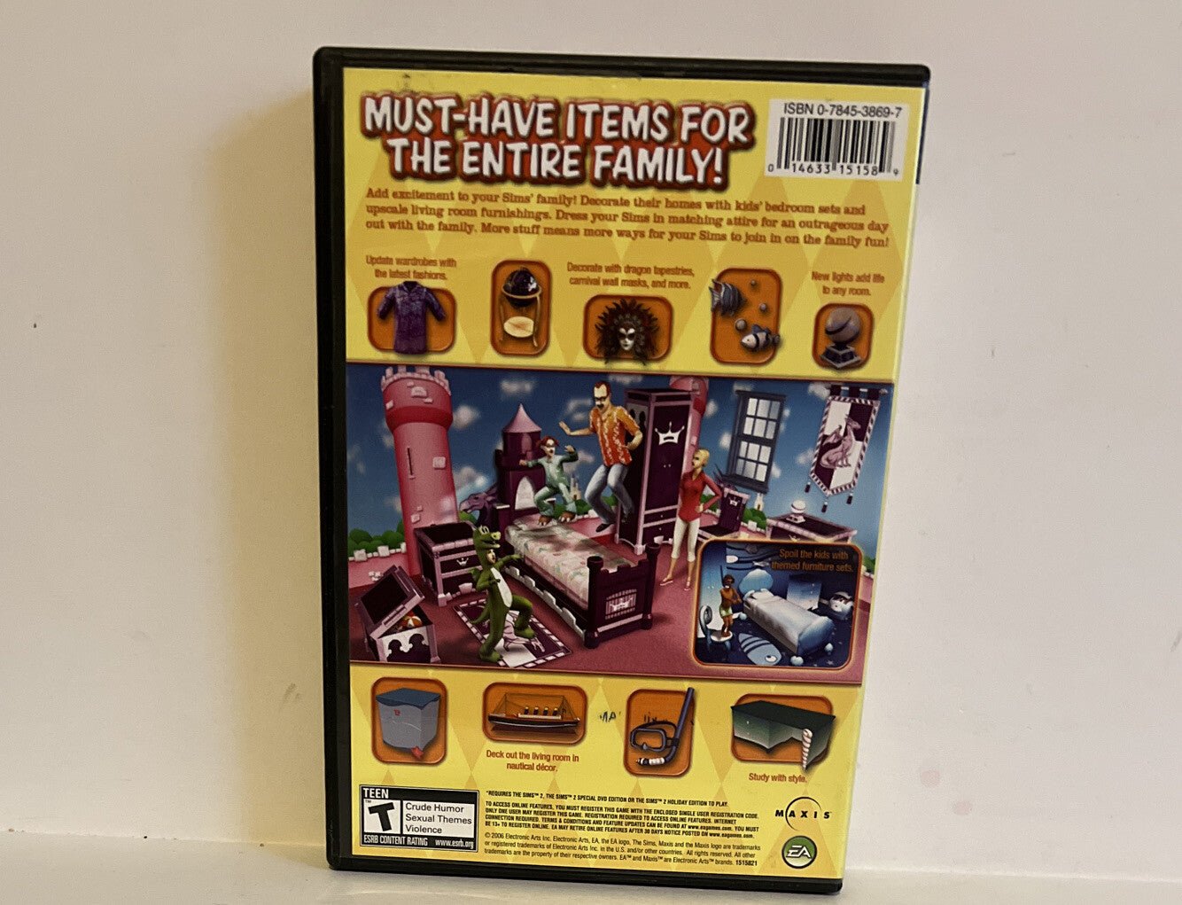 Sims 2: Family Fun Stuff (PC, 2006) CD - ROM Complete with Manual/Code NM w1s33022 - Darktower Media