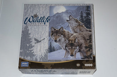 SJ Wildlife Gallery Mega Puzzles 1000 Pieces Wolf Sealed NEW