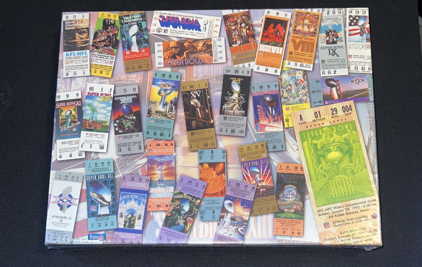 Springbok 500 Piece Football Puzzle NFL "Super Bowl Tickets" EUC Vintage 1995 - Darktower Media