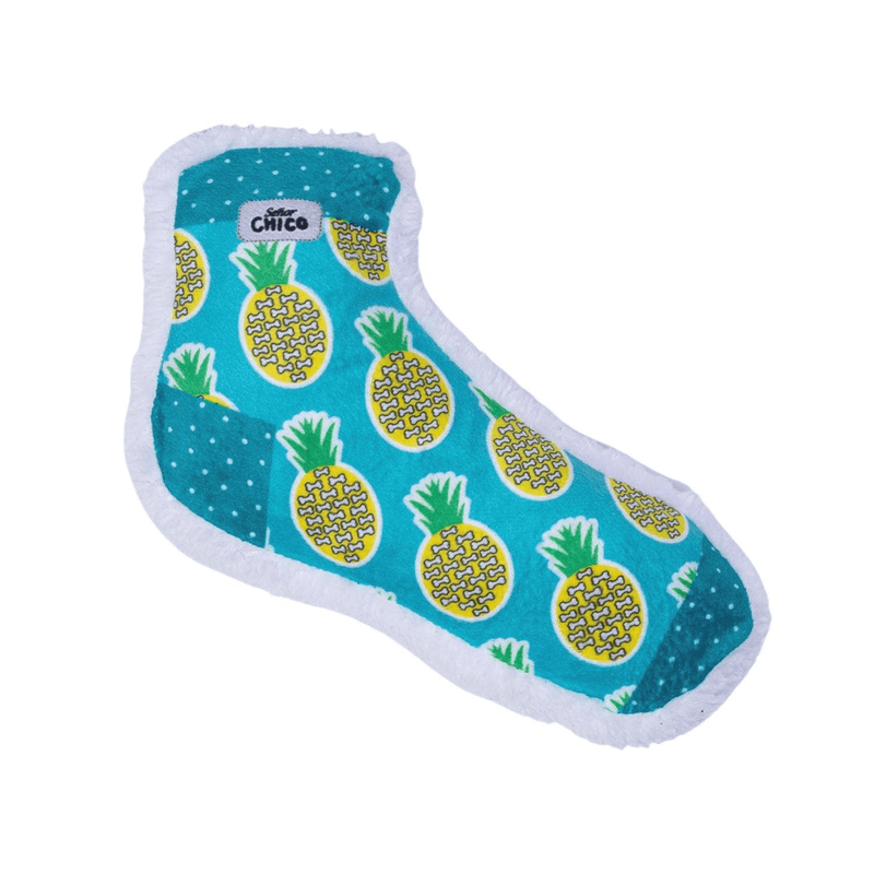 Squeaky Sock Plush Dog Toy – Whimsy Wonders Pineapple Design - Darktower Media