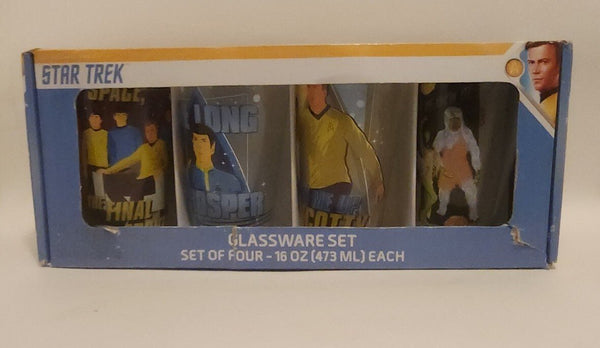 Star Trek - Original Series Pint Size GLASSWARE Set of 4 Collectible New Box Worn - Darktower Media