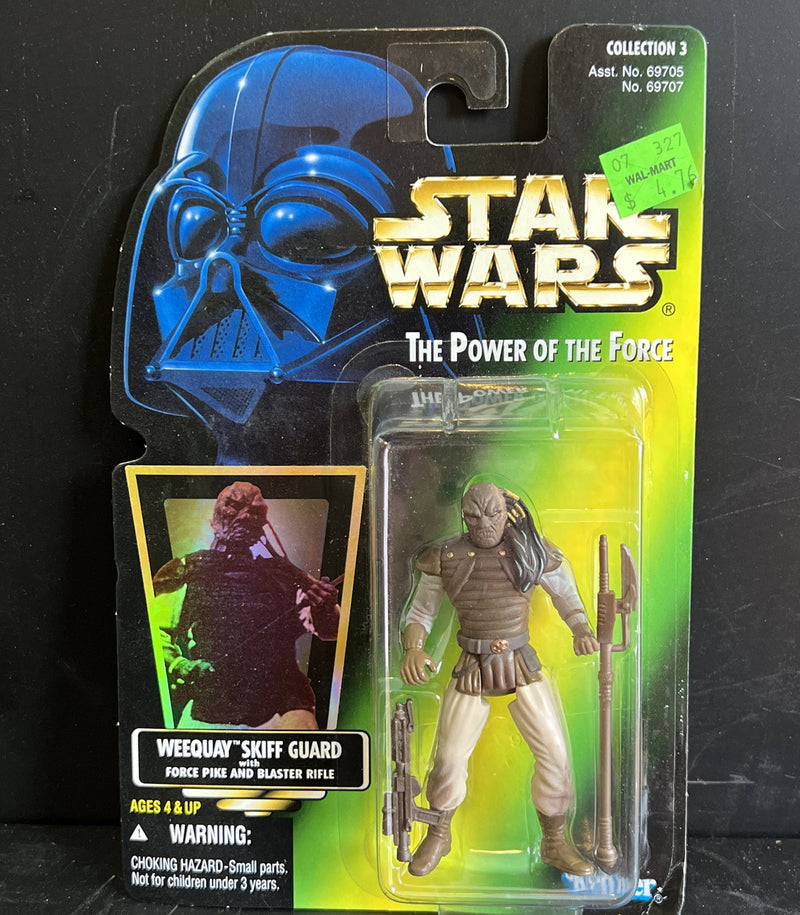 Star Wars Power of the Force Weequay Skiff Guard Figure 1996 New on Card - Darktower Media