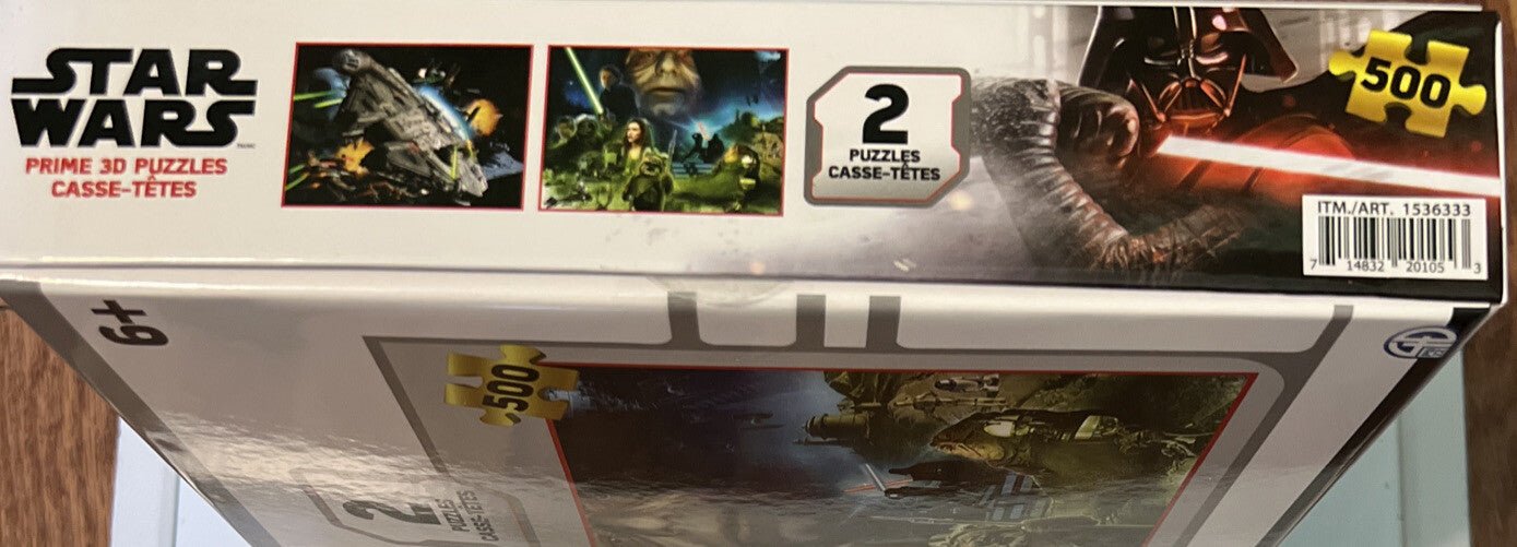 Star Wars Puzzles 500pc each Prime 3D Lenticular Puzzles(2) NEW ✨ - Darktower Media