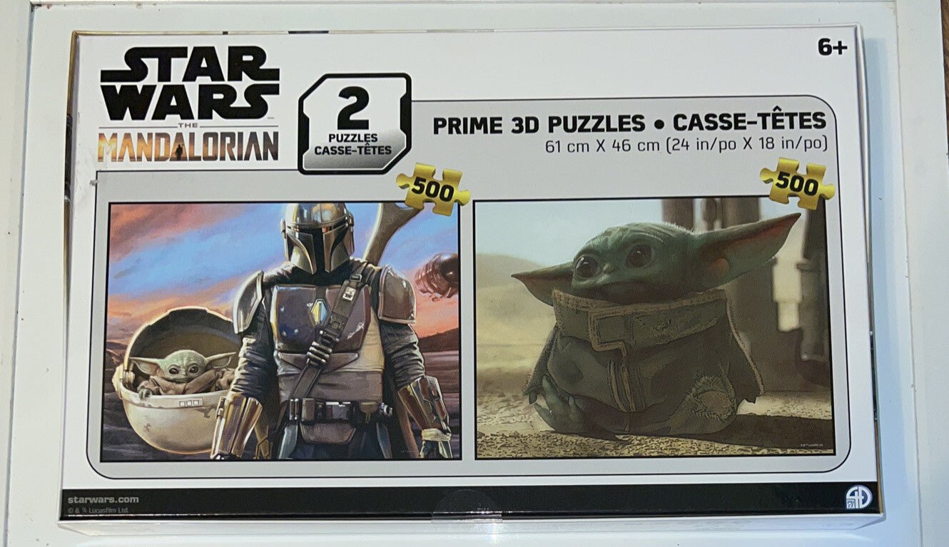 Star Wars the Mandalorian Disney 3D Lenticular Puzzles 2 - Puzzles 500 pieces each - Darktower Media