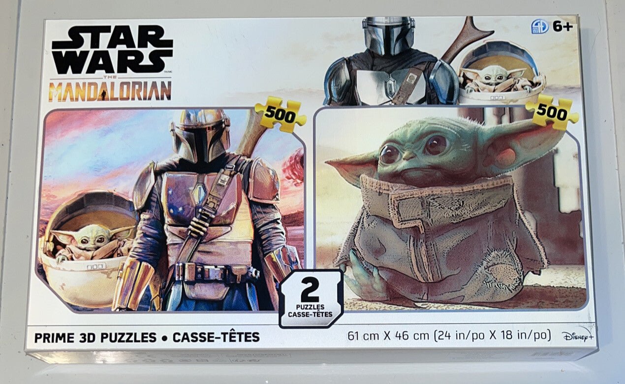 Star Wars the Mandalorian Disney 3D Lenticular Puzzles 2 - Puzzles 500 pieces each - Darktower Media