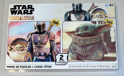 Star Wars the Mandalorian Disney 3D Lenticular Puzzles 2-Puzzles 500 pieces each