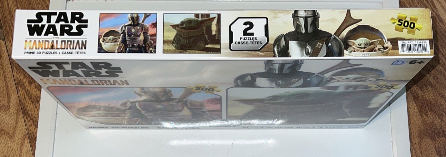 Star Wars the Mandalorian Disney 3D Lenticular Puzzles 2 - Puzzles 500 pieces each - Darktower Media