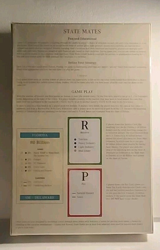 State Mates - Educational Board Game - STEM Authenticated - Ages 11 and up - Darktower Media
