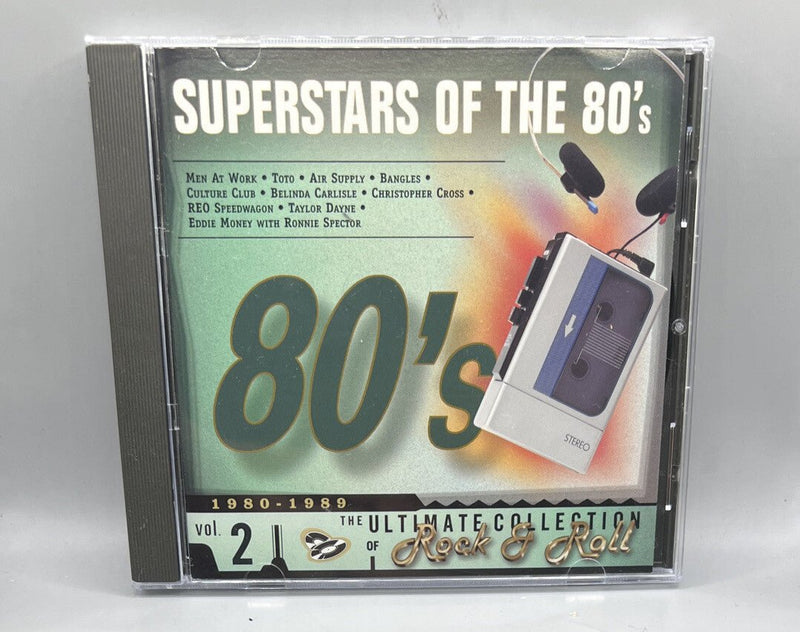 Superstars of 80's Vol. 2 (CD 1990 Sony) Men At Work Toto Bangles Reo Nm USA - Darktower Media